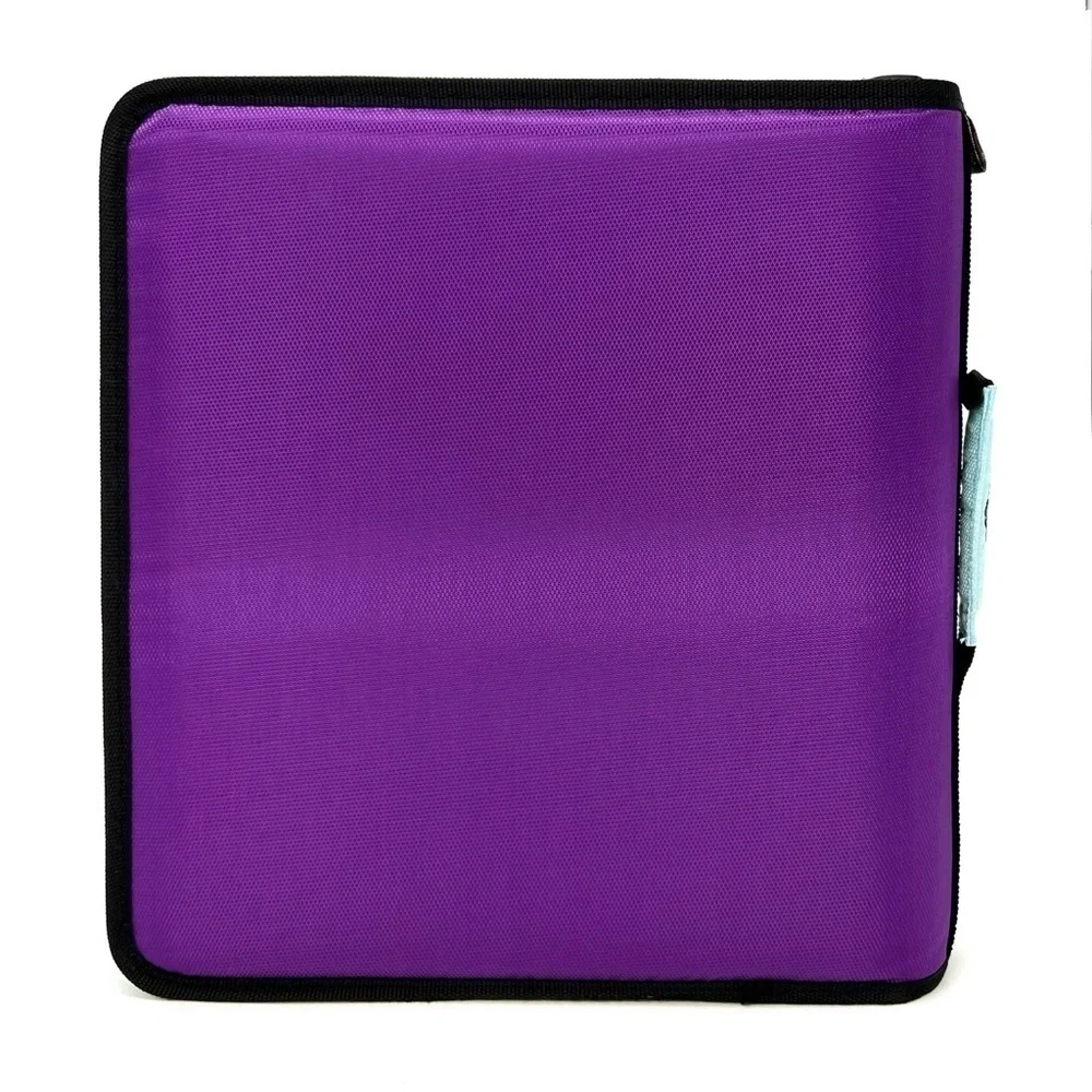 Case-It “The Classic” 2” Three Ring Binder Purple & White Chevron Blue 3 New NWT